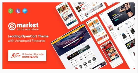 eMarket - Multipurpose MarketPlace OpenCart 3 Theme