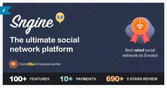 Sngine - The Ultimate PHP Social Network Platform + Elengine Theme