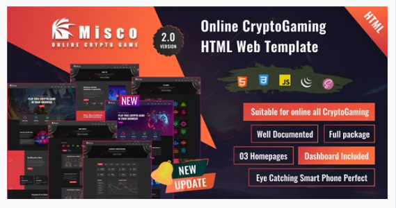 Miscoo - Online CryptoGaming HTML Template