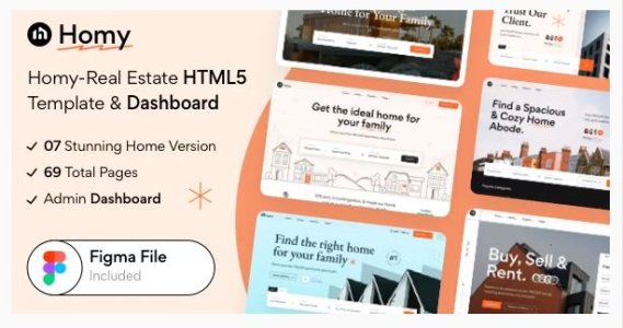 Homy - Real Estate HTML5 Template & Dashboard