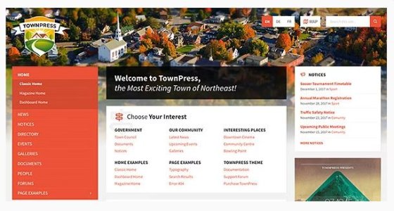 TownPress - Municipality & Town Government WordPress Theme